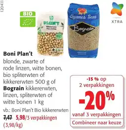Colruyt Boni Plan't kikkererwten aanbieding