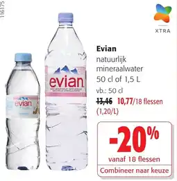 Colruyt Evian natuurlijk mineraalwater aanbieding