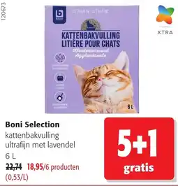 Colruyt Boni Selection kattenbakvulling ultrafijn met lavendel aanbieding