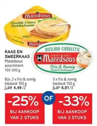 Kaas en smeerkaas maredsous assortiment