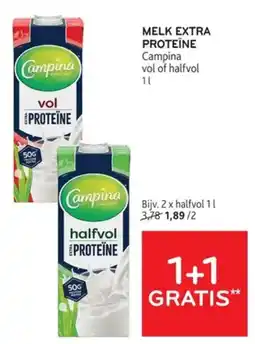 Alvo melk extra proteïne campina vol of halfvol aanbieding