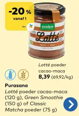 Bio Planet Latté poeder cacao-maca aanbieding