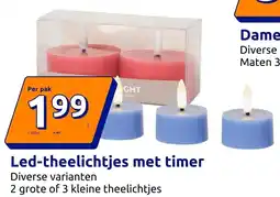 Action Led-theelichtjes met timer aanbieding