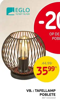 Brico Tafellamp poblete aanbieding