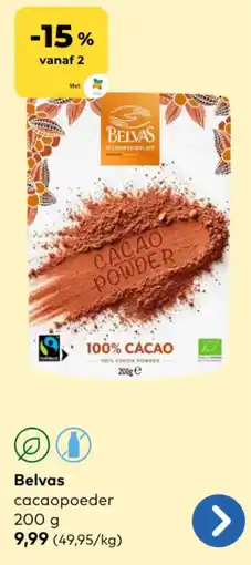 Bio Planet Belvas cacaopoeder aanbieding