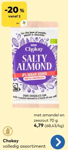 Bio Planet Chokay salty almond aanbieding