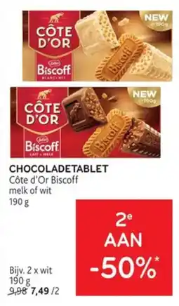 Alvo chocoladetablet côte d'or biscoff aanbieding