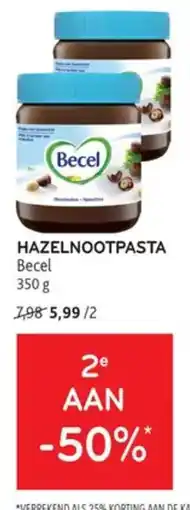 Alvo Hazelnootpasta Becel aanbieding
