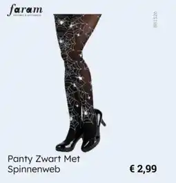 Multi bazar Panty Zwart Met Spinnenweb aanbieding