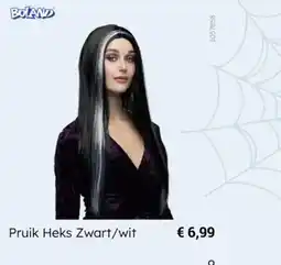 Multi bazar Pruik Heks Zwart/wit aanbieding