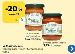 Bio Planet La Macina Ligure volledig assortiment tomatensaus aanbieding
