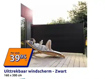 Uittrekbaar windscherm