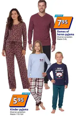 Action Dames of heren pyjama aanbieding