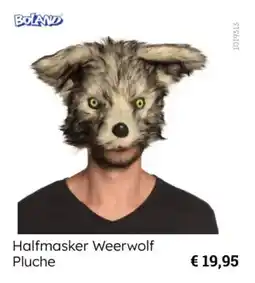 Multi bazar Halfmasker Weerwolf Pluche aanbieding
