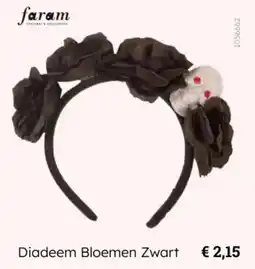Multi bazar Diadeem Bloemen Zwart aanbieding