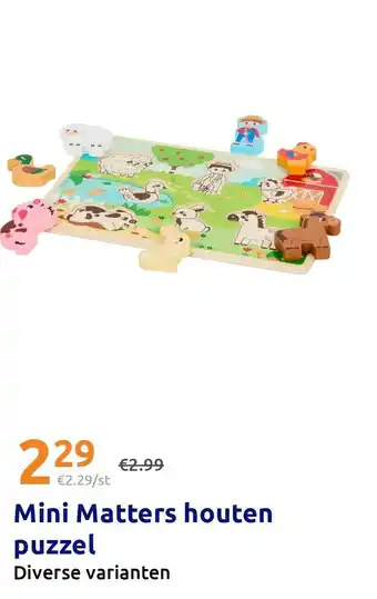 Mini Matters houten puzzel