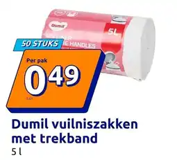 Action Dumil vuilniszakken met trekband aanbieding