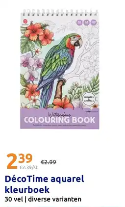 Action DecoTime aquarel kleurboek aanbieding