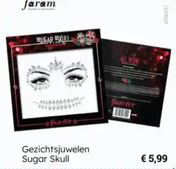 Multi bazar Gezichtsjuwelen Sugar Skull aanbieding