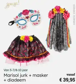 Multi bazar Marisol Jurk + Masker + Diadeem aanbieding