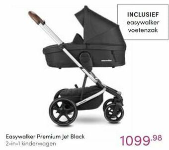 Baby & Tiener Easywalker premium jet black 2-in-1 kinderwagen aanbieding