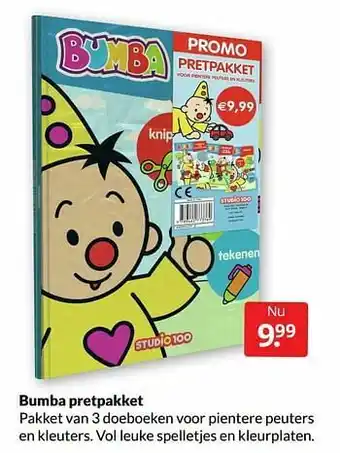 Boekenvoordeel Bumba pretpakket aanbieding