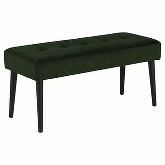 Leen Bakker Bankje Gaby - stof Vic - groen - 45x95x38 cm - Leen Bakker aanbieding