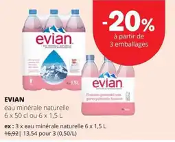 Spar Evian eau minérale naturelle aanbieding