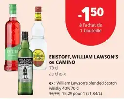 Spar Eristoff, William lawson's ou camino aanbieding