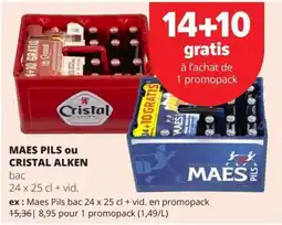 Spar Maes Pils ou Cristal Alken aanbieding