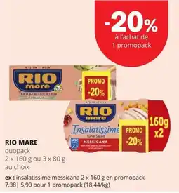 Spar Rio mare duopack aanbieding