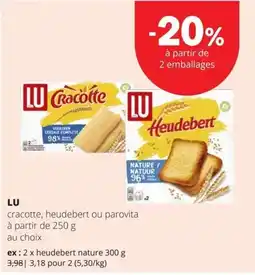 Spar lu cracotte heudebert ou parovita aanbieding