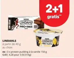 Spar Lindahls protein pudding aanbieding