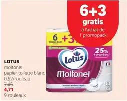 Spar lotus moltonel papier toilette blanc aanbieding