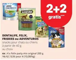 Spar Dentalife, Felix, Friskies ou Adventuros aanbieding