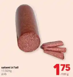 Spar salami à l'ail aanbieding