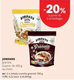 Spar jordans granola aanbieding