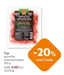 OKay Gigi gerookte pancettareepjes aanbieding