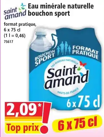 Eau minérale naturelle bouchon sport