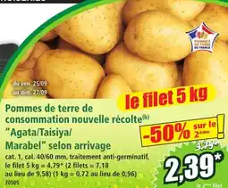 Norma Pommes de Terre de Consommation Nouvelle Récolte aanbieding