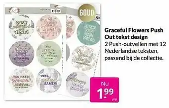 Graceful flowers push out tekst design