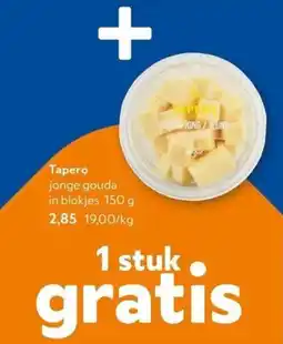 OKay Tapero jonge gouda in blokjes aanbieding