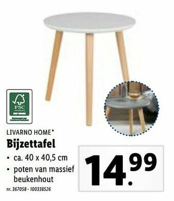 Lidl Bijzettafel aanbieding