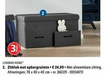 Lidl Zitblok met opbergruimte aanbieding