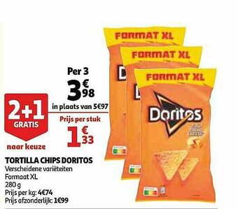 Auchan Tortilla Chips Doritos aanbieding
