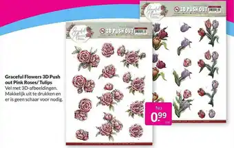 Graceful Flowers 3d Push Out Pink Roses Tulips