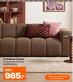 Kwantum 3-zitsbank Carino aanbieding