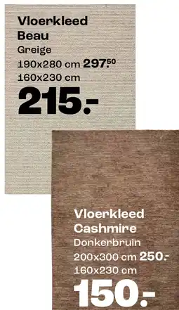 Kwantum Vloerkleed Cashmire aanbieding