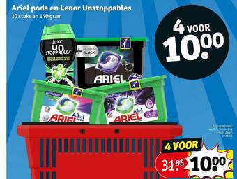 Kruidvat Ariel Pods En Lenor Unstoppables aanbieding