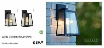 Multi bazar Lucide matslot buitenverlichting wandlamp aanbieding